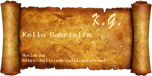 Kello Gabriella névjegykártya
